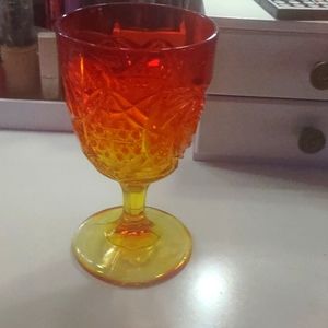 Ombre depression glass cup
